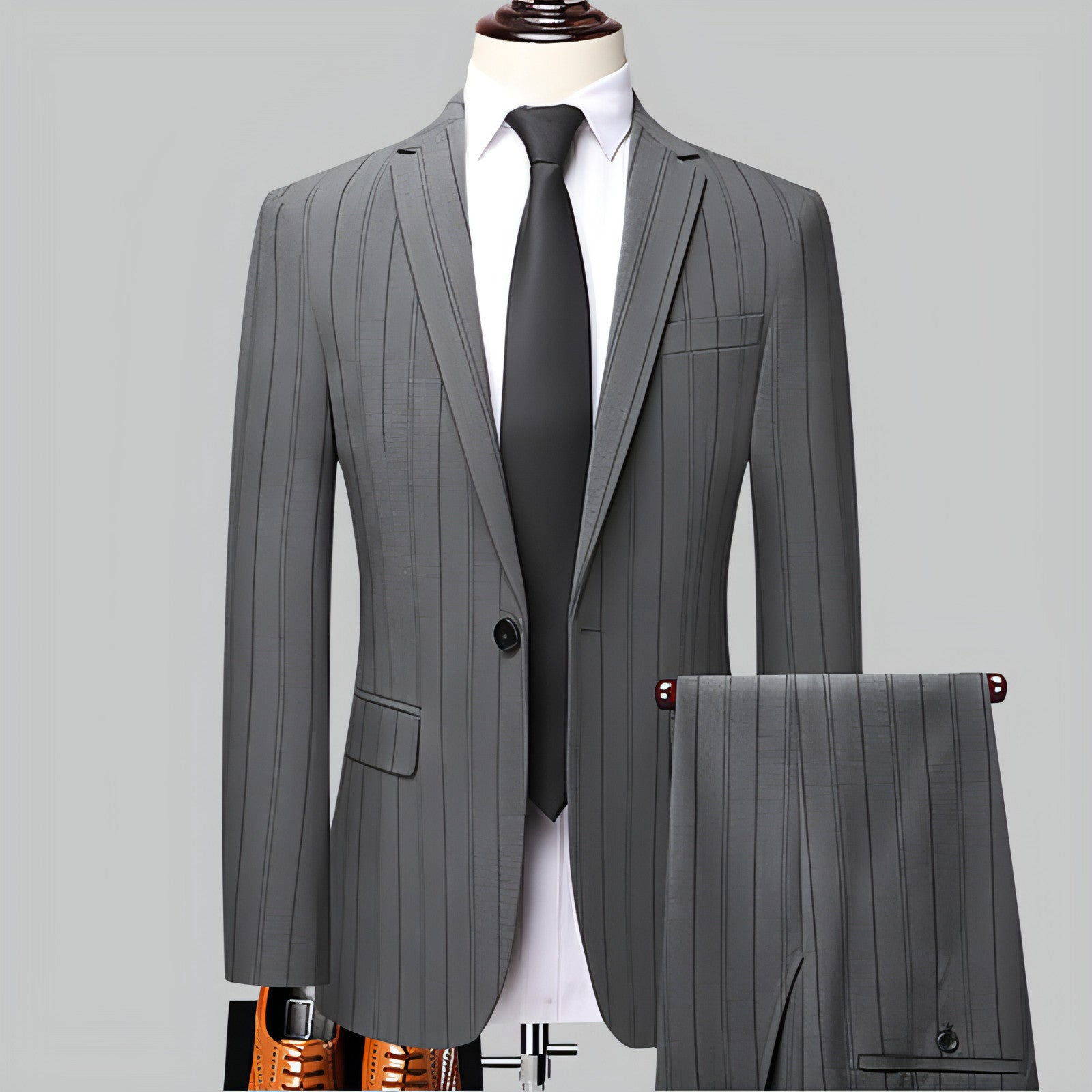 Graysven™ – Slim Striped Wedding & Business Suit